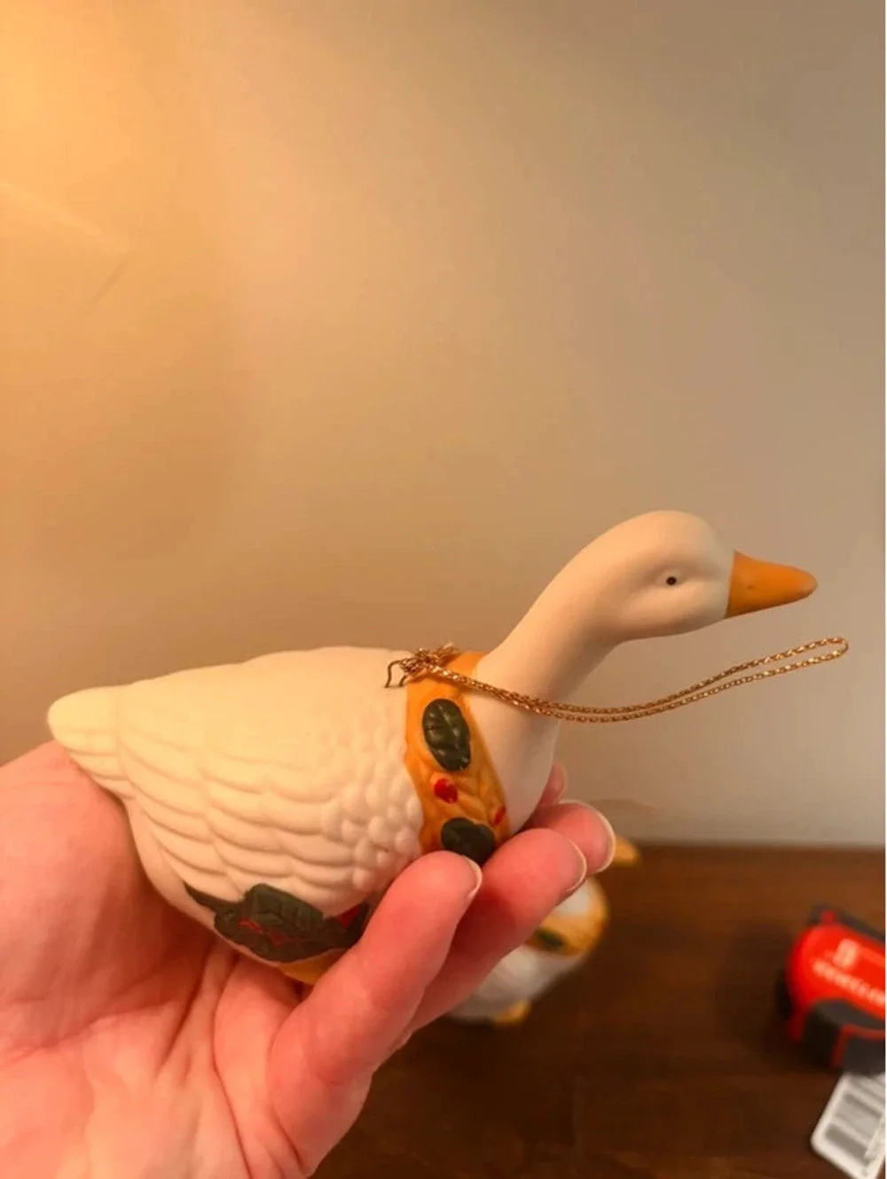 Vintage Christmas Around the World Goose Ornaments Set of 2 w/ Box Taiwan